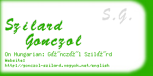 szilard gonczol business card